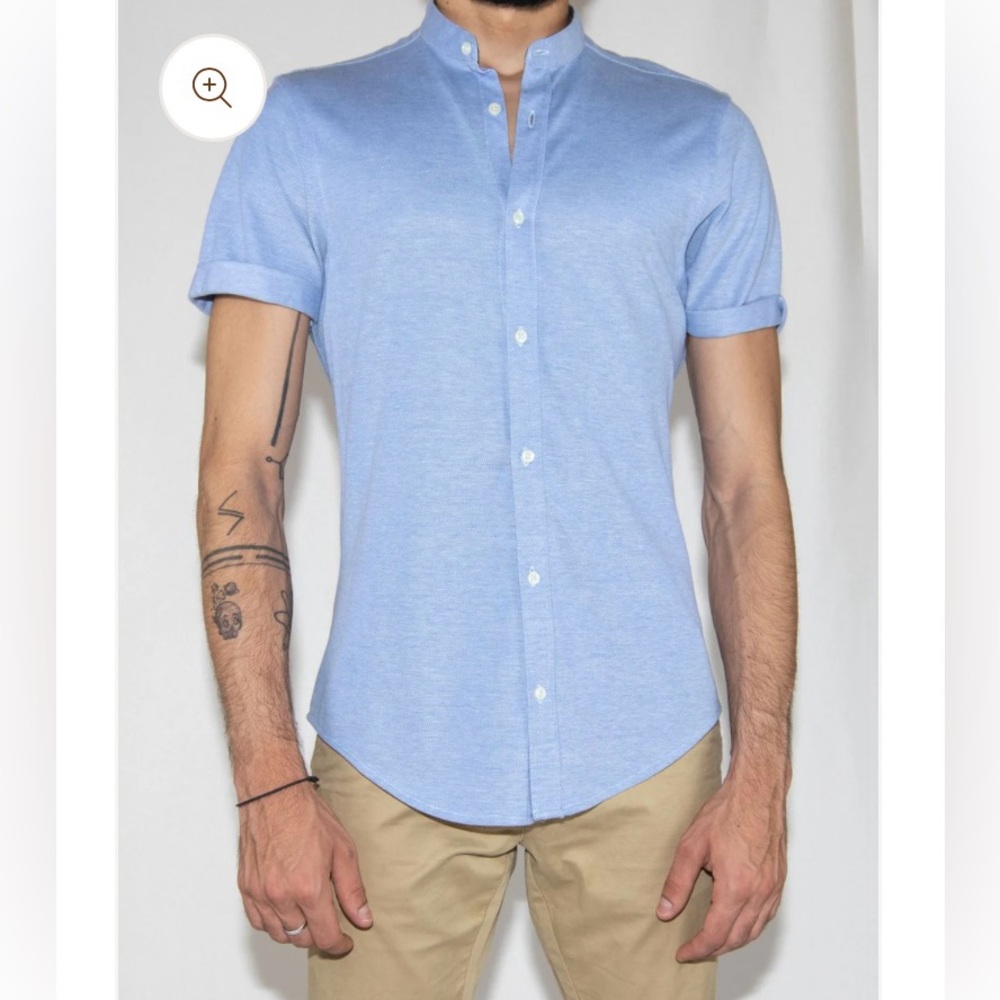 Zara Men's Light Blue Casual Shirt - Picture 4 of 6